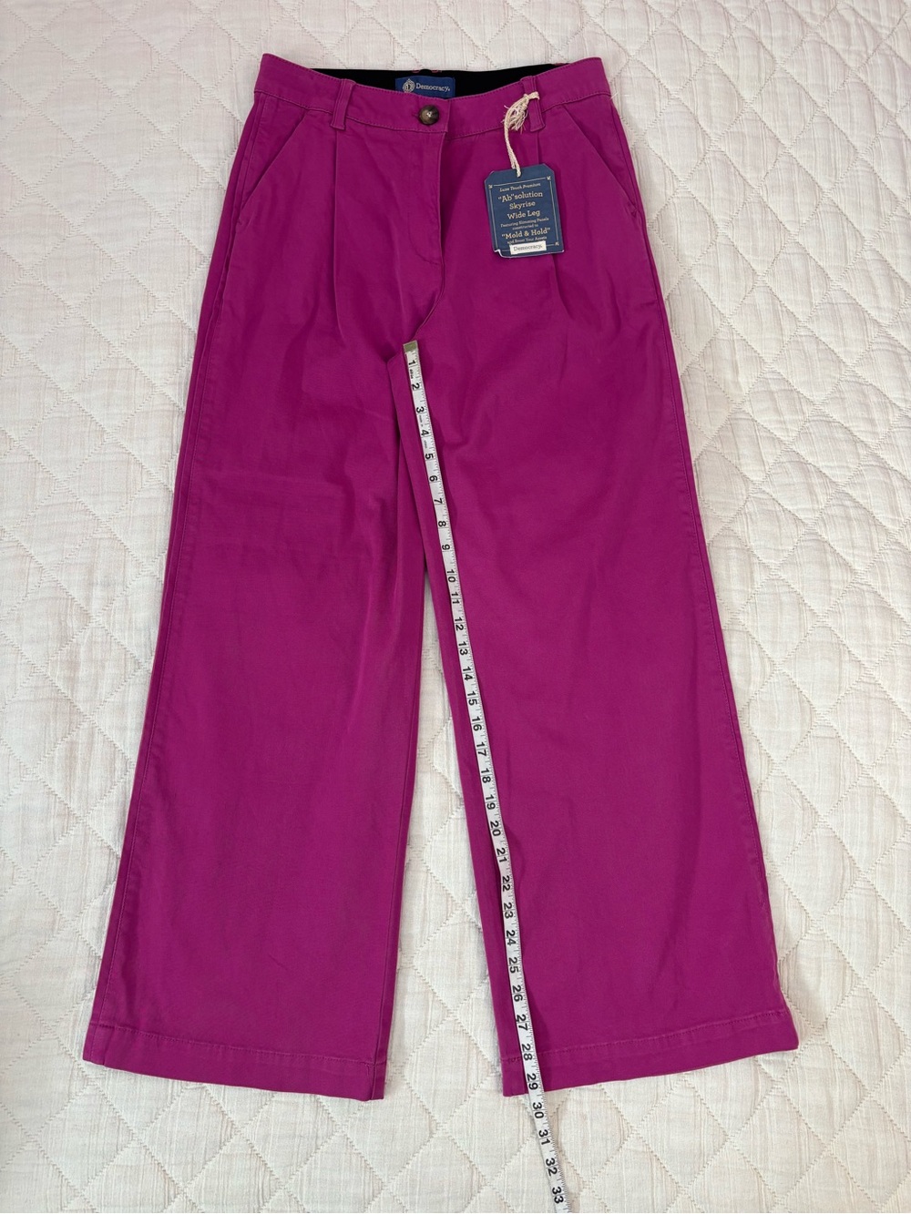 NWT Democracy Ab Solution Skyrise Wide Leg Jeans Sz 8 - - Picture 6 of 10